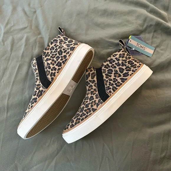 Toms Shoes Nwt Toms Cheetah Print Slip On Sneakers Sz 95